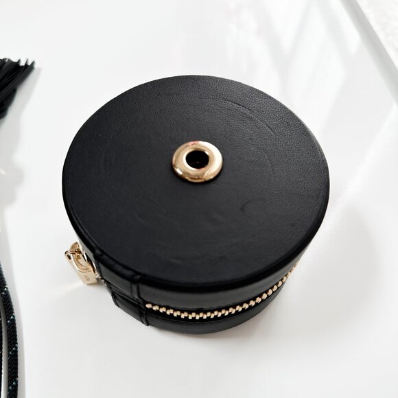 RICHARD MILLE Leather Travel Watch Case Jewelry Watch Roll Black Gold Strap Cord - Picture 14 of 16